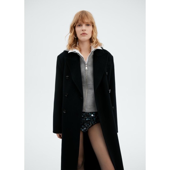 Mango MaryKate Double-Breasted Wool Coat NWT - Picture 3 of 15